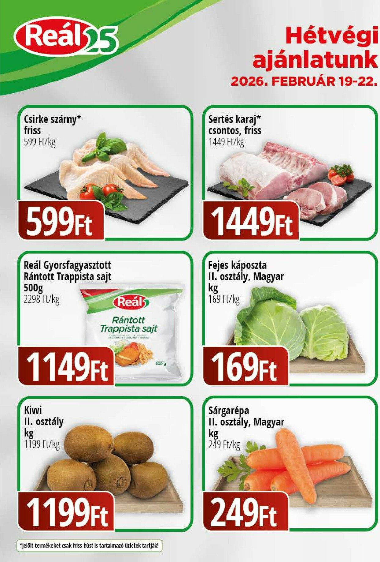real - Reál - Kisalföld akciós újság, érvényes 2026.02.19. - 2026.02.22.