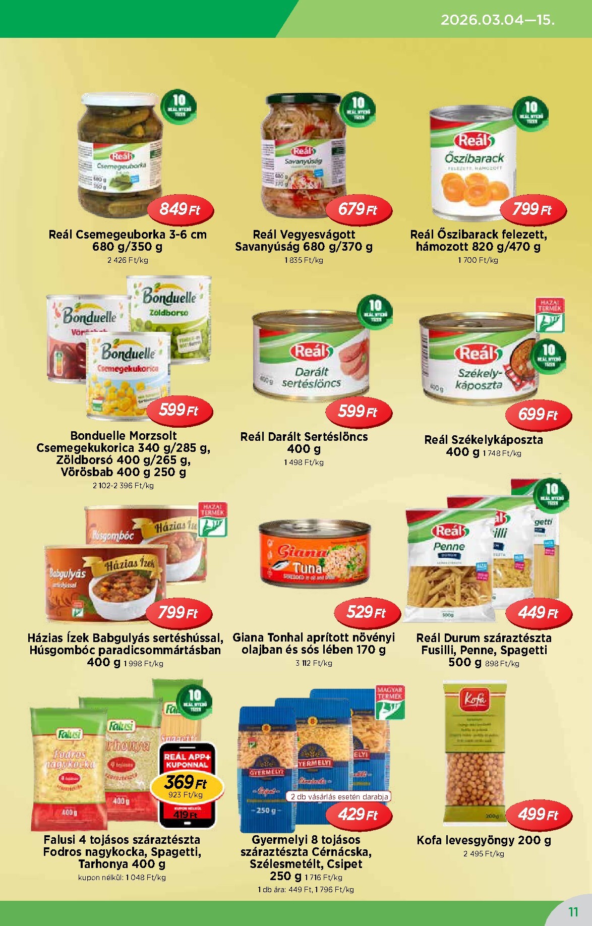 real - Reál - Országos Ajánlatok akciós újság, érvényes 2026.03.04. - 2026.03.15. - page: 11