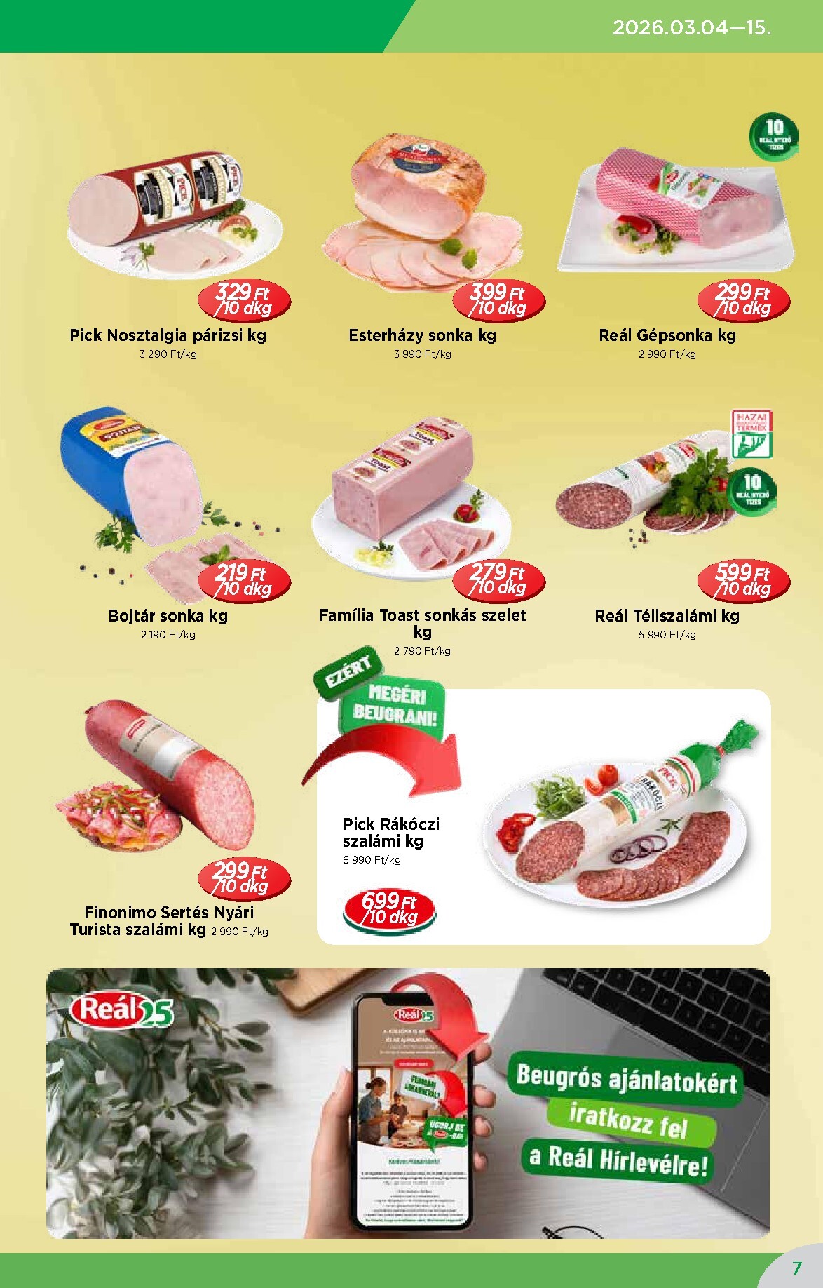 real - Reál - Országos Ajánlatok akciós újság, érvényes 2026.03.04. - 2026.03.15. - page: 7