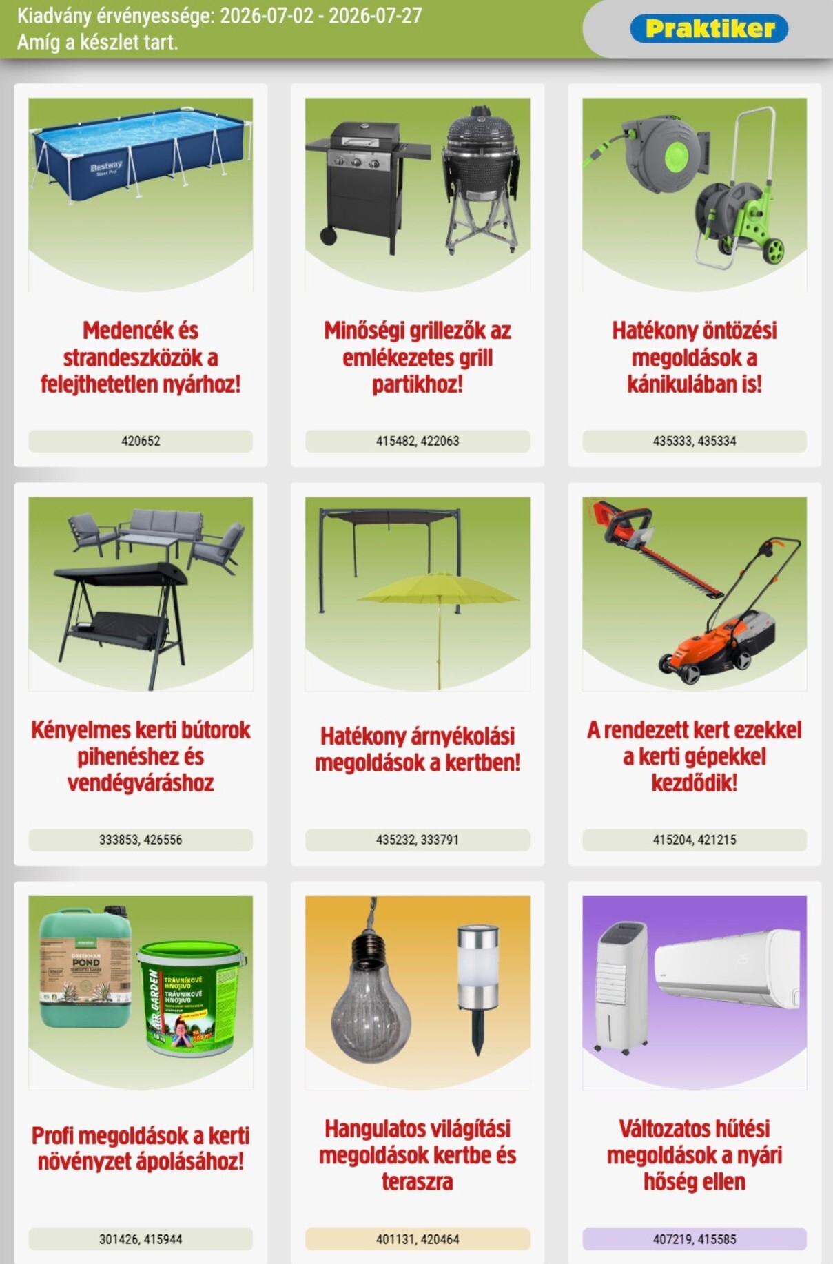praktiker - Aktuális Praktiker szórólap érvényes csütörtöktől 2026.07.02.-től hétfőtől 2026.07.27.-ig - page: 3