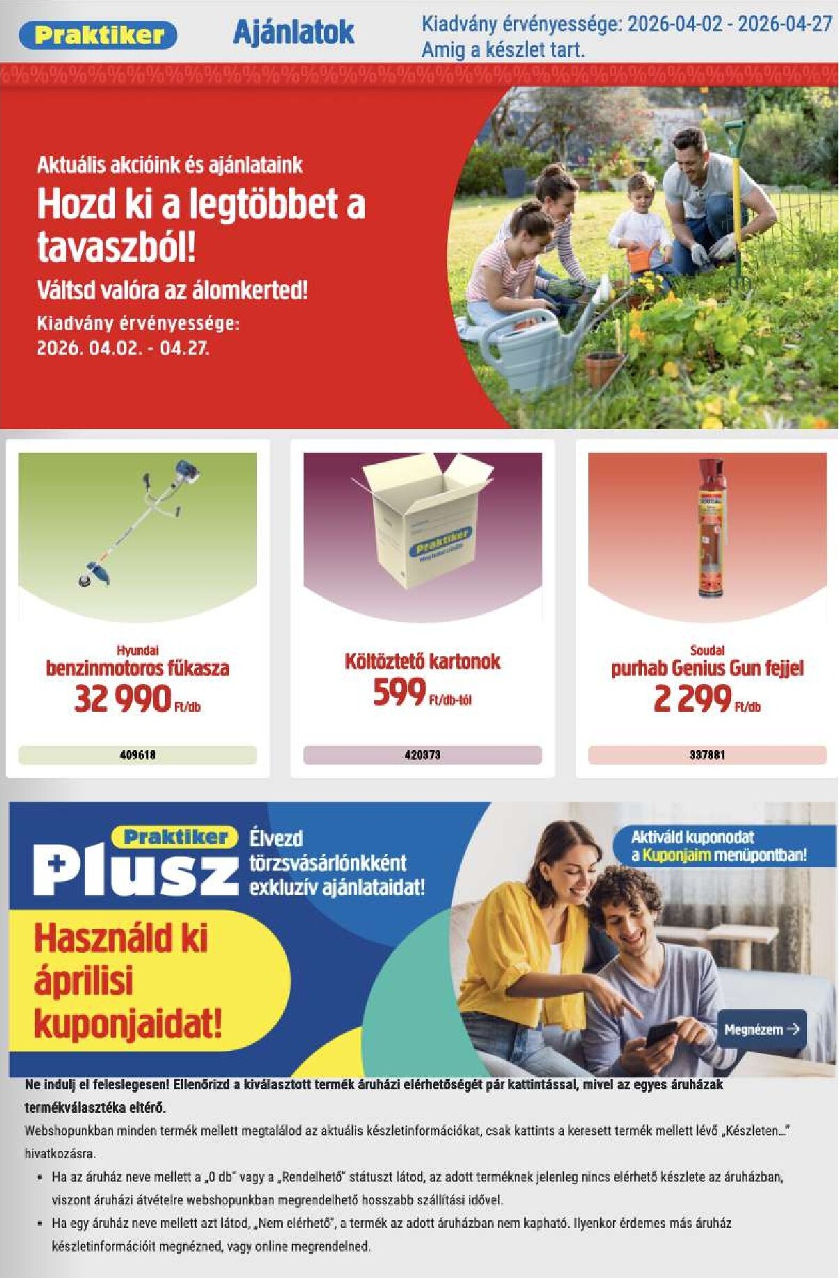 praktiker - Praktiker akciós újság, érvényes 2026.04.02. - 2026.04.27.