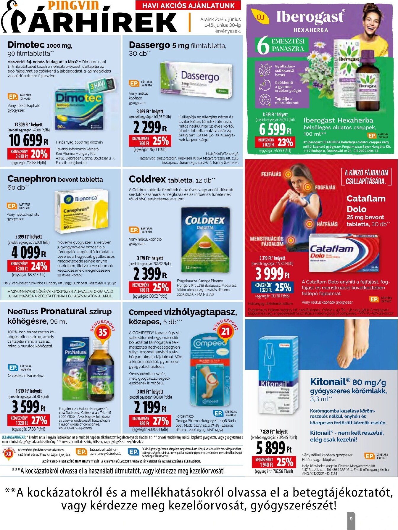 pingvin-patika - Aktuális Pingvin Patika - Magazin szórólap érvényes hétfőtől 2026.06.01.-től keddtől 2026.06.30.-ig - page: 9