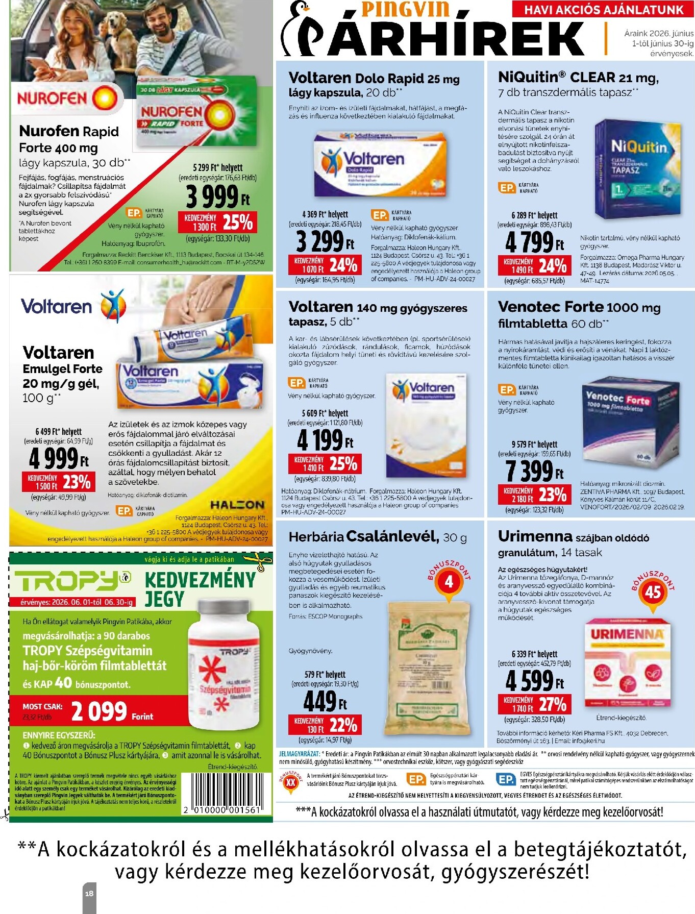 pingvin-patika - Aktuális Pingvin Patika - Magazin szórólap érvényes hétfőtől 2026.06.01.-től keddtől 2026.06.30.-ig - page: 18