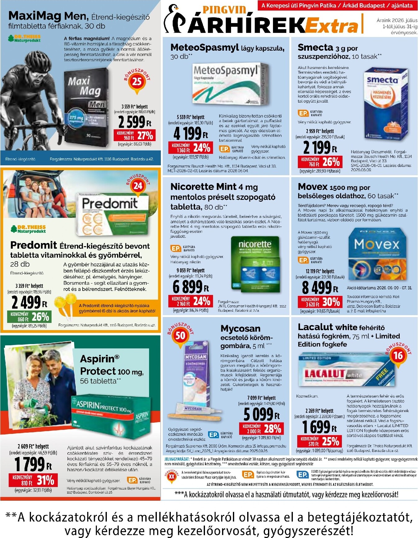 pingvin-patika - Aktuális Pingvin Patika - Extra szórólap érvényes szerdától 2026.07.01.-től péntektől 2026.07.31.-ig - page: 6