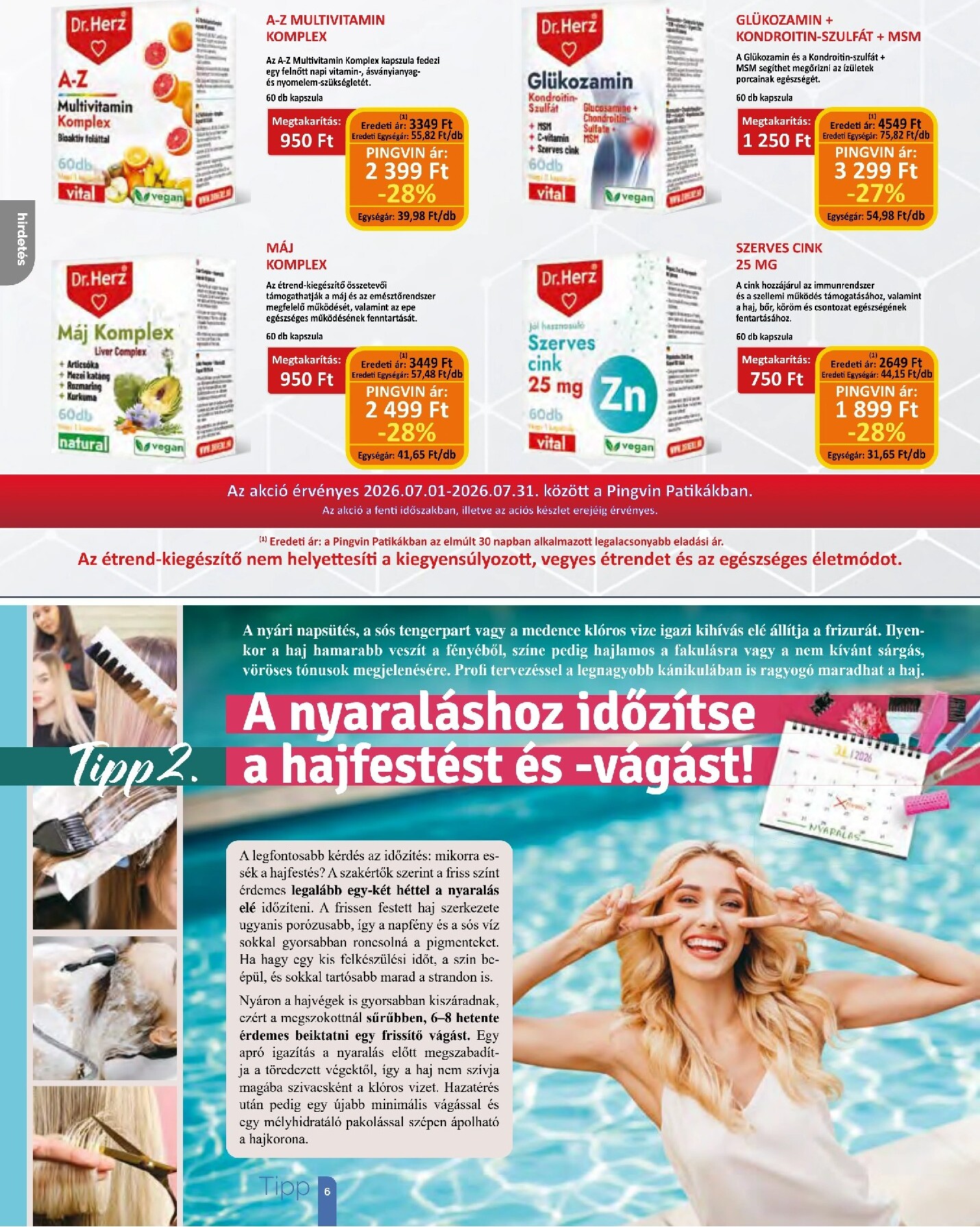 pingvin-patika - Aktuális Pingvin Patika - Magazin szórólap érvényes szerdától 2026.07.01.-től péntektől 2026.07.31.-ig - page: 6
