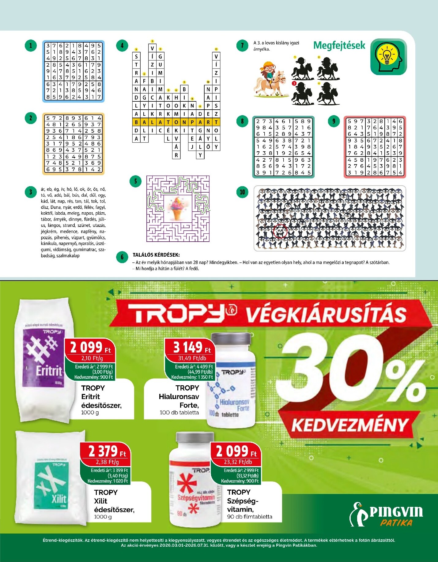 pingvin-patika - Aktuális Pingvin Patika - Magazin szórólap érvényes szerdától 2026.07.01.-től péntektől 2026.07.31.-ig - page: 29