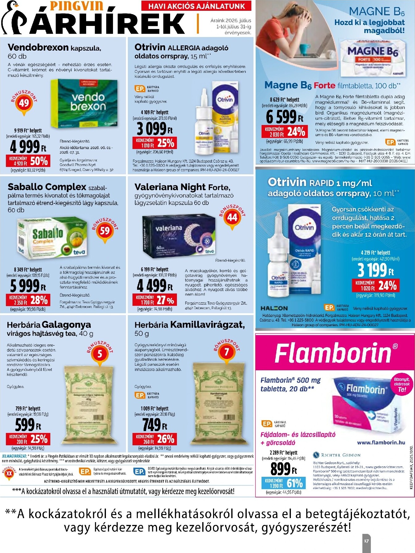 pingvin-patika - Aktuális Pingvin Patika - Magazin szórólap érvényes szerdától 2026.07.01.-től péntektől 2026.07.31.-ig - page: 17
