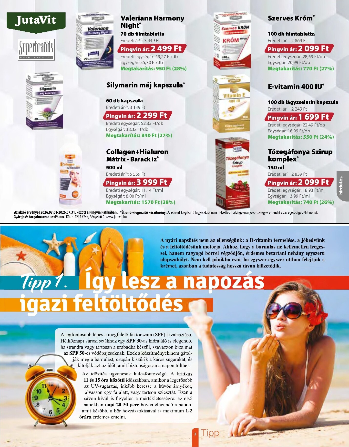 pingvin-patika - Aktuális Pingvin Patika - Magazin szórólap érvényes szerdától 2026.07.01.-től péntektől 2026.07.31.-ig - page: 3