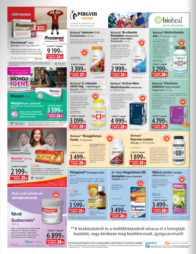 pingvin-patika - Pingvin Patika - Árhírek akciós újság, érvényes 12.01. - 12.31. - page: 6