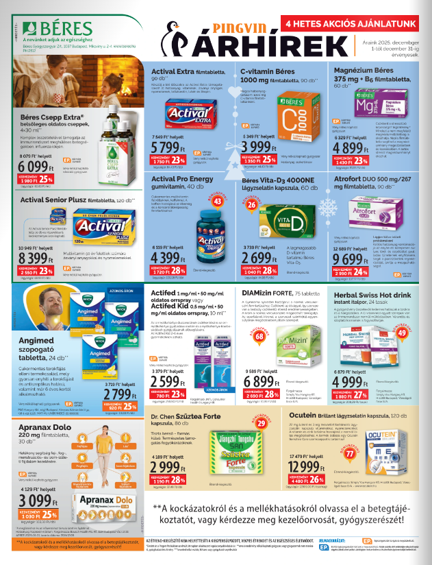 pingvin-patika - Pingvin Patika - Árhírek akciós újság, érvényes 12.01. - 12.31. - page: 2