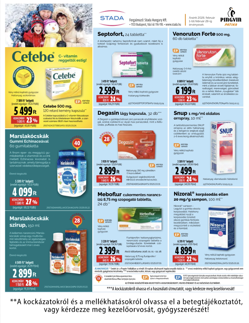pingvin-patika - Pingvin Patika akciós újság, érvényes 2026.02.01. - 2026.02.28.