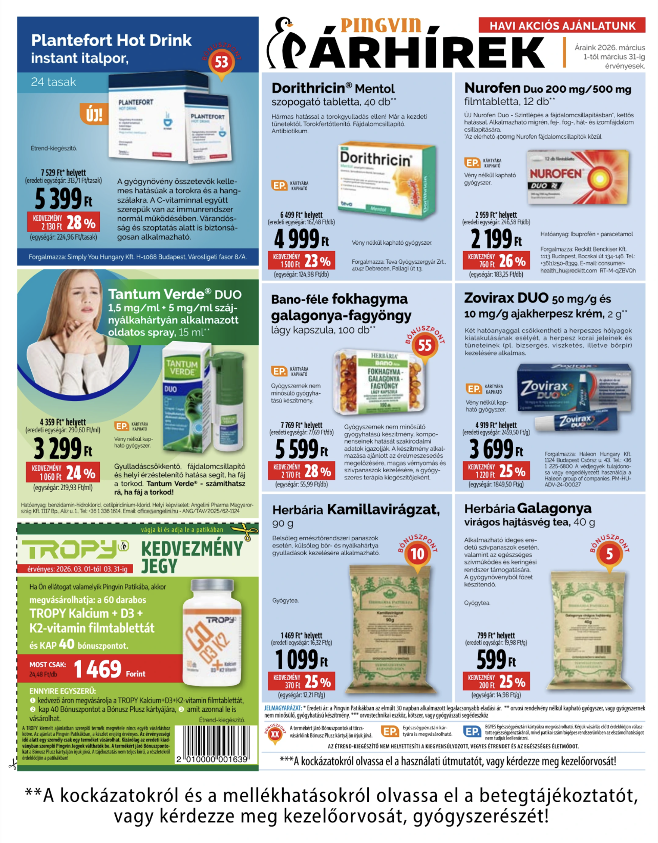 pingvin-patika - Pingvin Patika akciós újság, érvényes 2026.03.01. - 2026.03.31. - page: 12