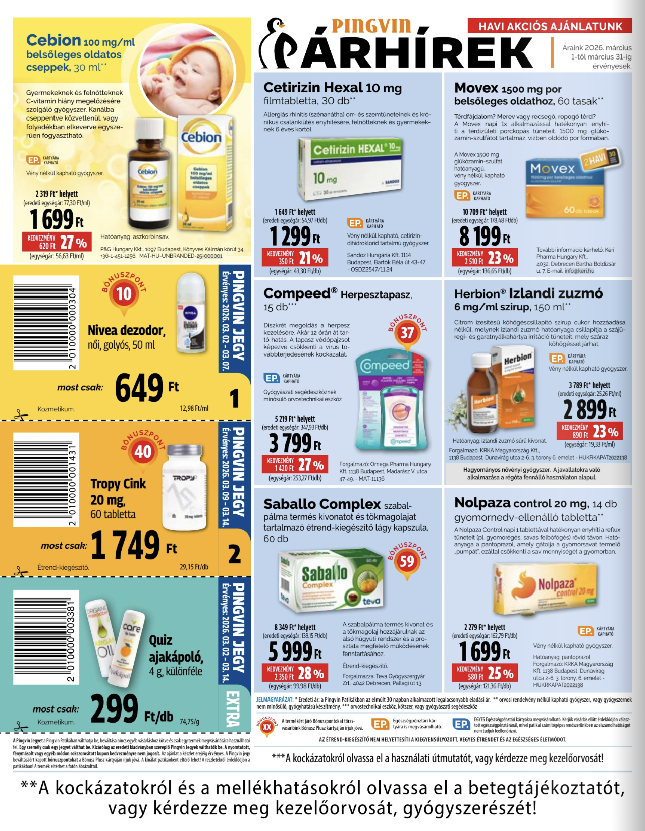 pingvin-patika - Pingvin Patika akciós újság, érvényes 2026.03.01. - 2026.03.31. - page: 4