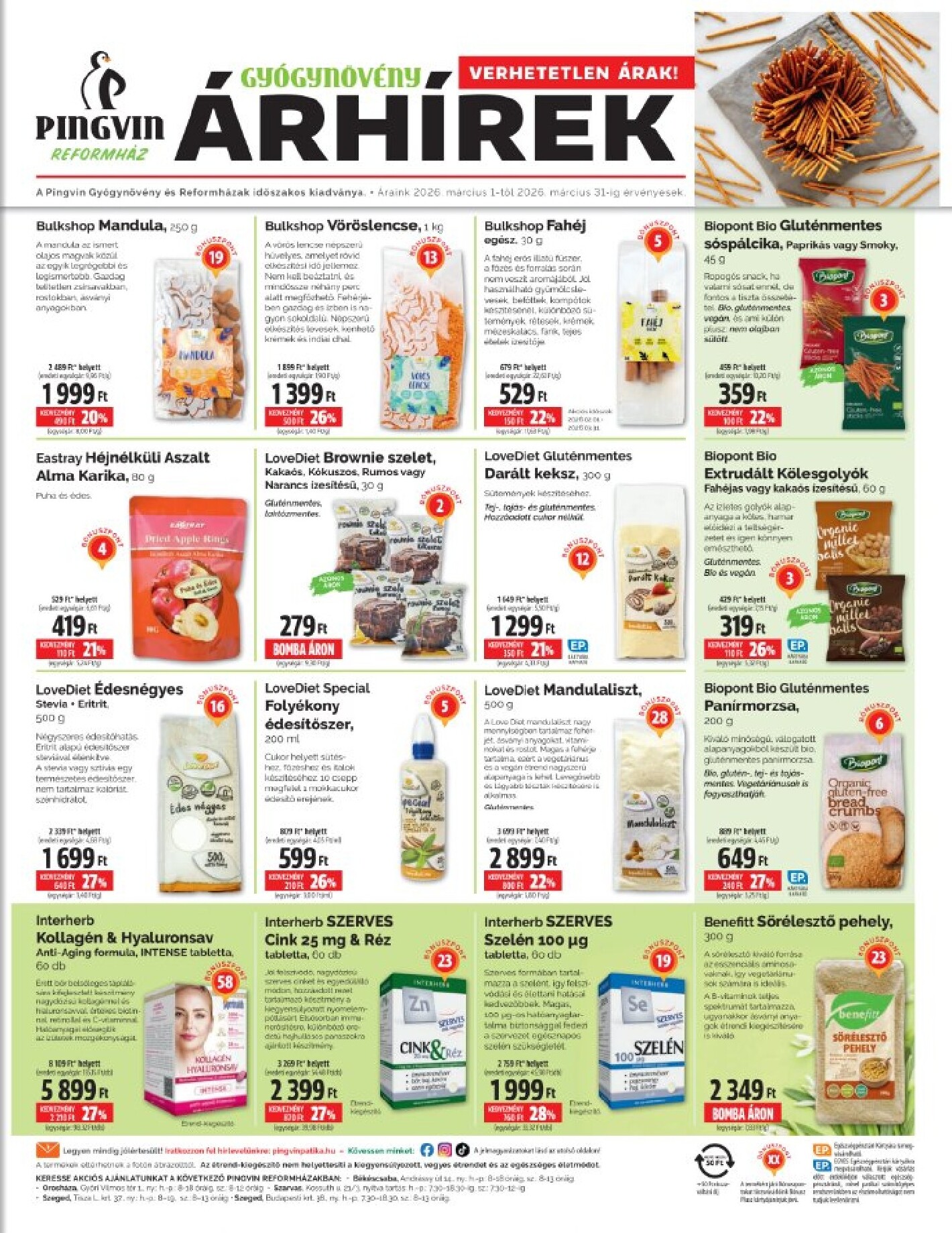 pingvin-patika - Pingvin Patika - Árhírek akciós újság, érvényes 2026.03.01. - 2026.03.31. - page: 1