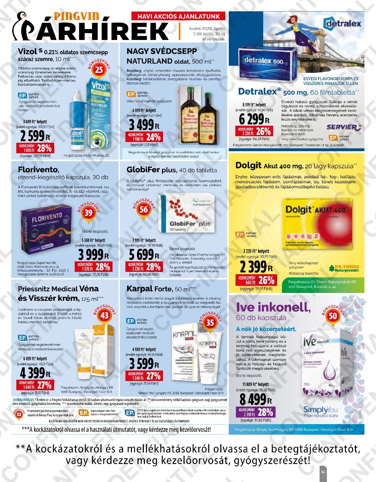pingvin-patika - Pingvin Patika - Magazin akciós újság, érvényes 2026.04.01. - 2026.04.30. - page: 11