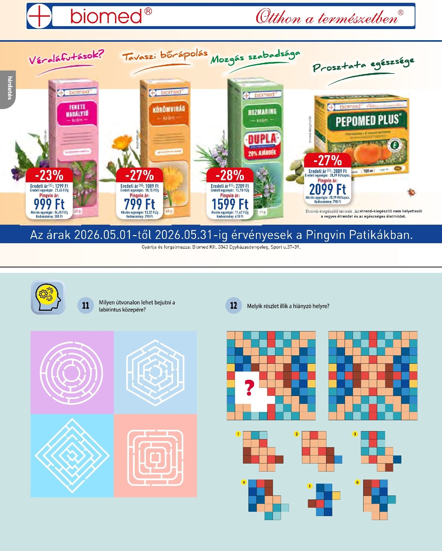 pingvin-patika - Aktuális Pingvin Patika - Magazin szórólap érvényes péntektől 2026.05.01.-től vasárnaptól 2026.05.31.-ig - page: 26