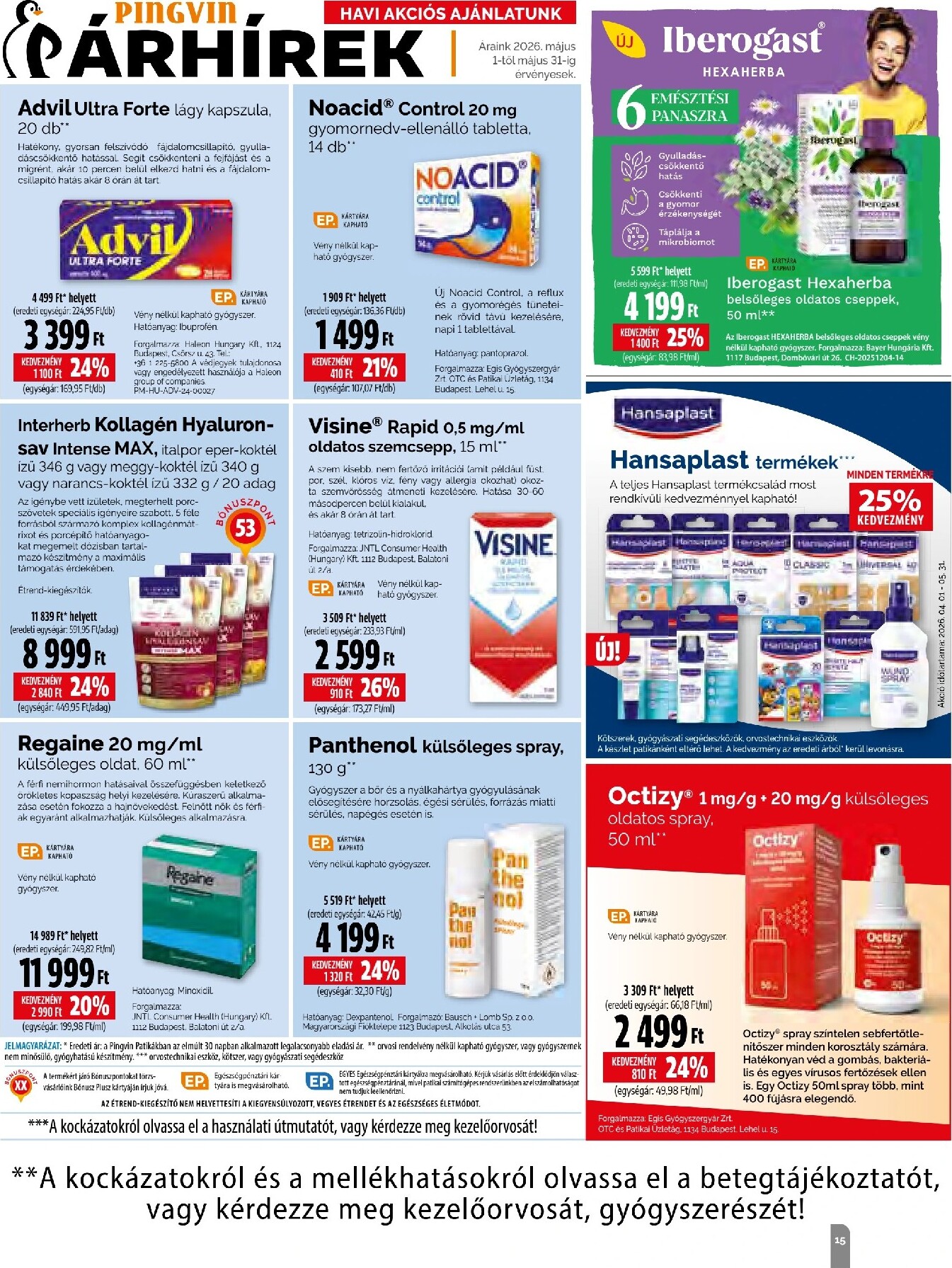 pingvin-patika - Aktuális Pingvin Patika - Magazin szórólap érvényes péntektől 2026.05.01.-től vasárnaptól 2026.05.31.-ig - page: 15