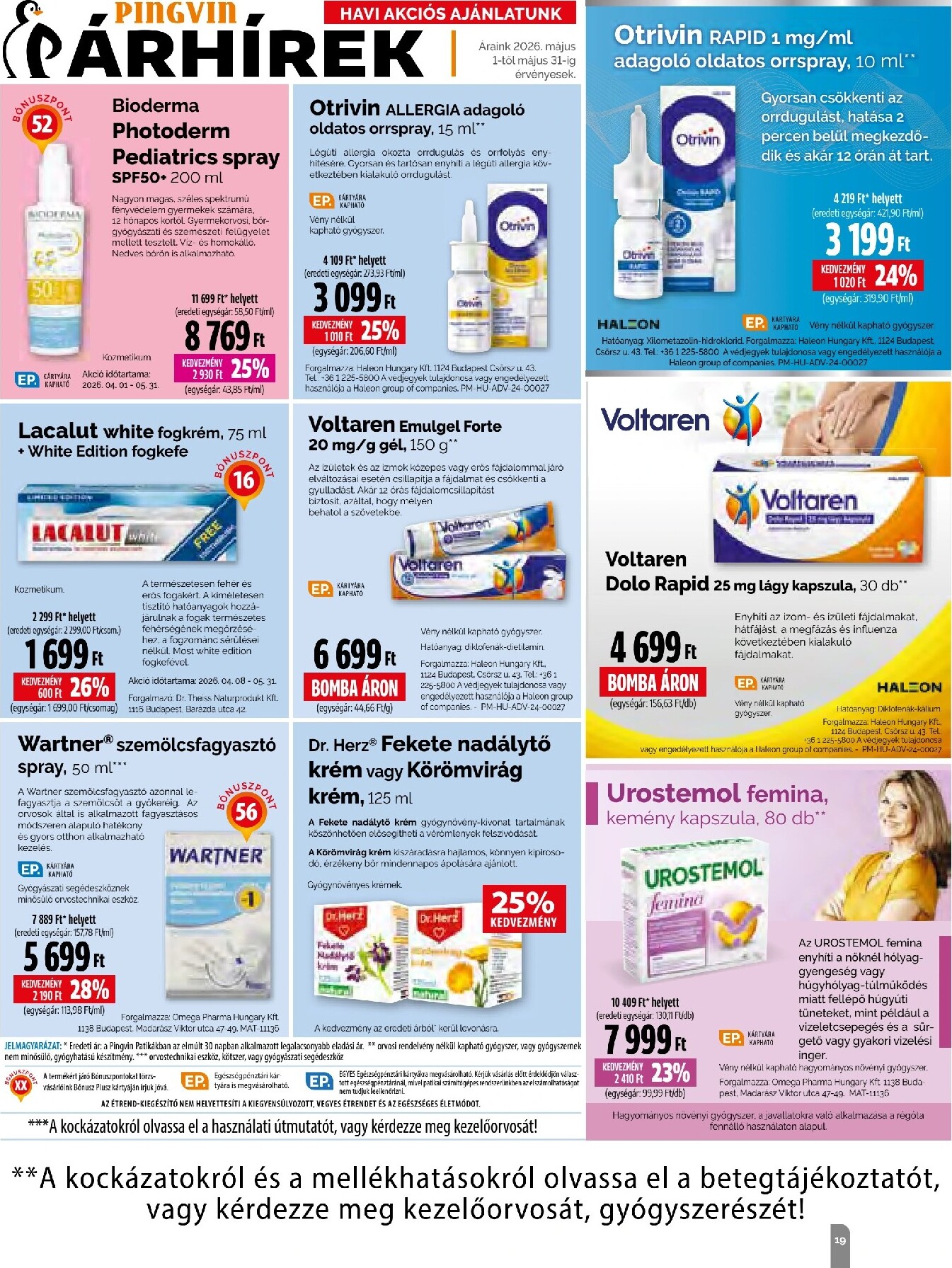 pingvin-patika - Aktuális Pingvin Patika - Magazin szórólap érvényes péntektől 2026.05.01.-től vasárnaptól 2026.05.31.-ig - page: 19