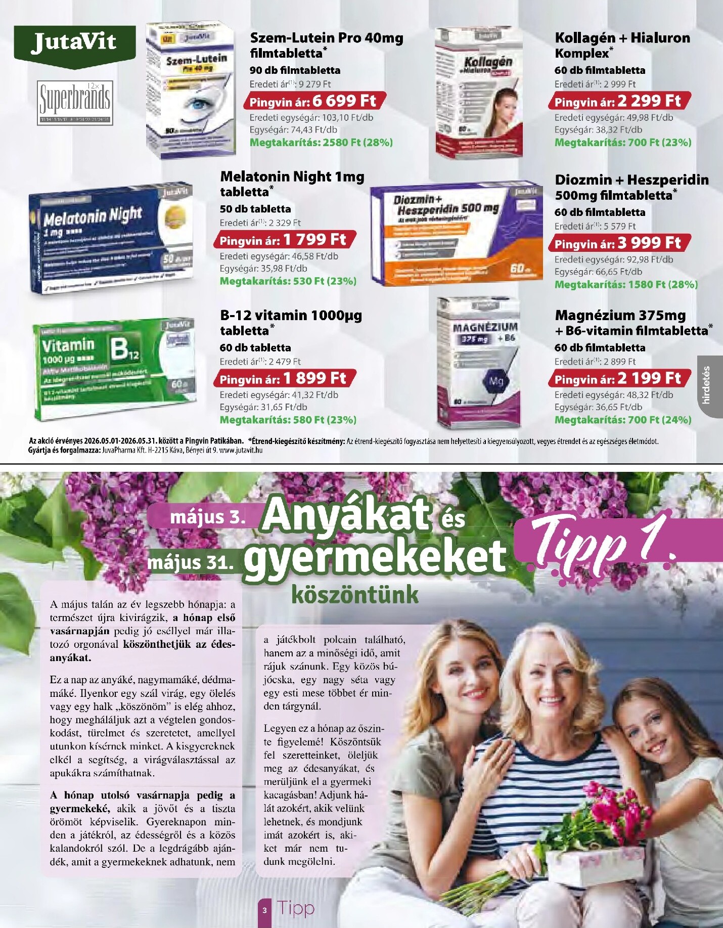 pingvin-patika - Aktuális Pingvin Patika - Magazin szórólap érvényes péntektől 2026.05.01.-től vasárnaptól 2026.05.31.-ig - page: 3
