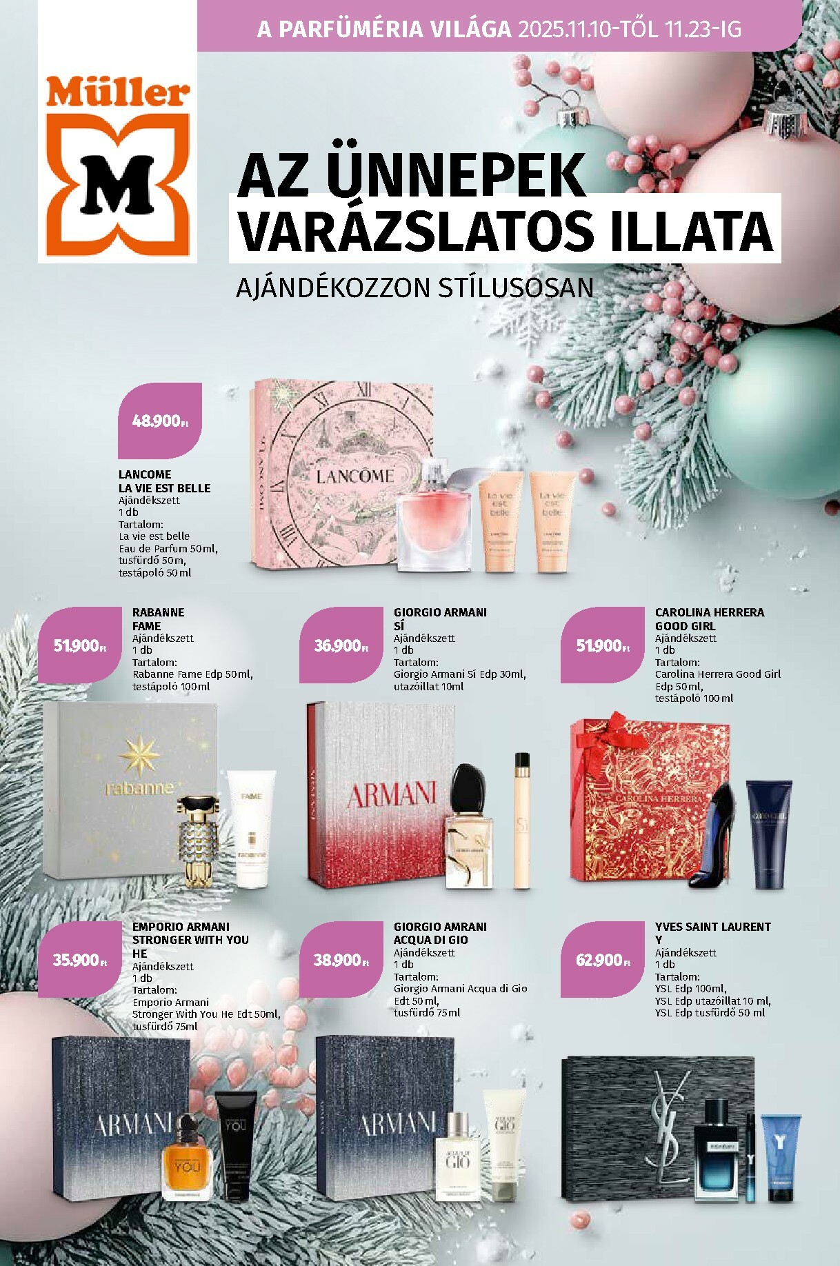 muller - Müller - A Parfüméria világa akciós újság, érvényes 11.10. - 11.23.