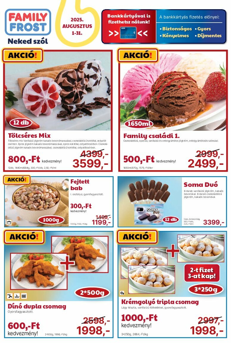 family-frost - Family Frost akciós újság, érvényes 08.01. - 08.31.