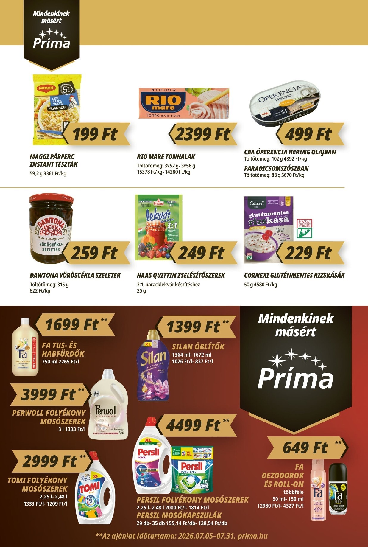 prima - A jövőbeli Príma akciós újság csütörtöktől 2026.07.09.-tól szerdától 2026.07.15.-ig érvényes. - page: 8