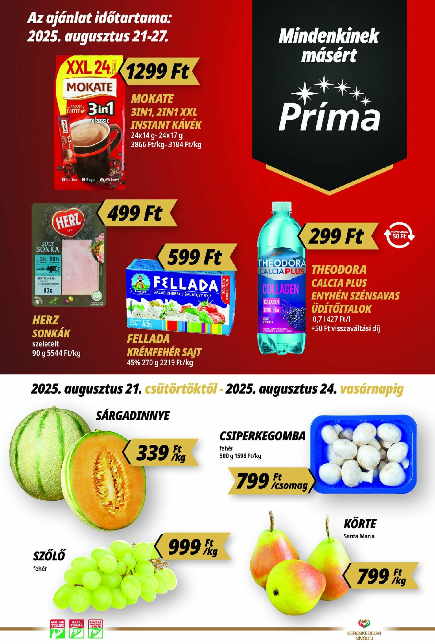 prima - Príma akciós újság, érvényes 08.21. - 08.27.