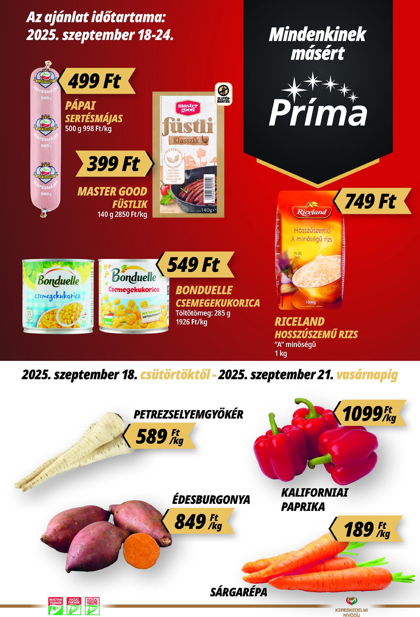 prima - Príma akciós újság, érvényes 09.18. - 09.24.