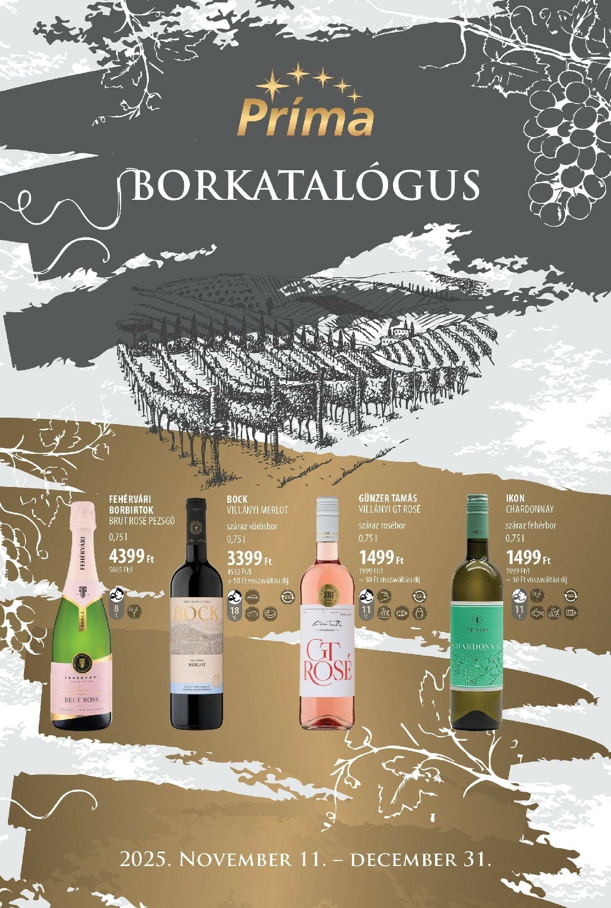 prima - Príma - Borkatalógus akciós újság, érvényes 11.11. - 12.31.