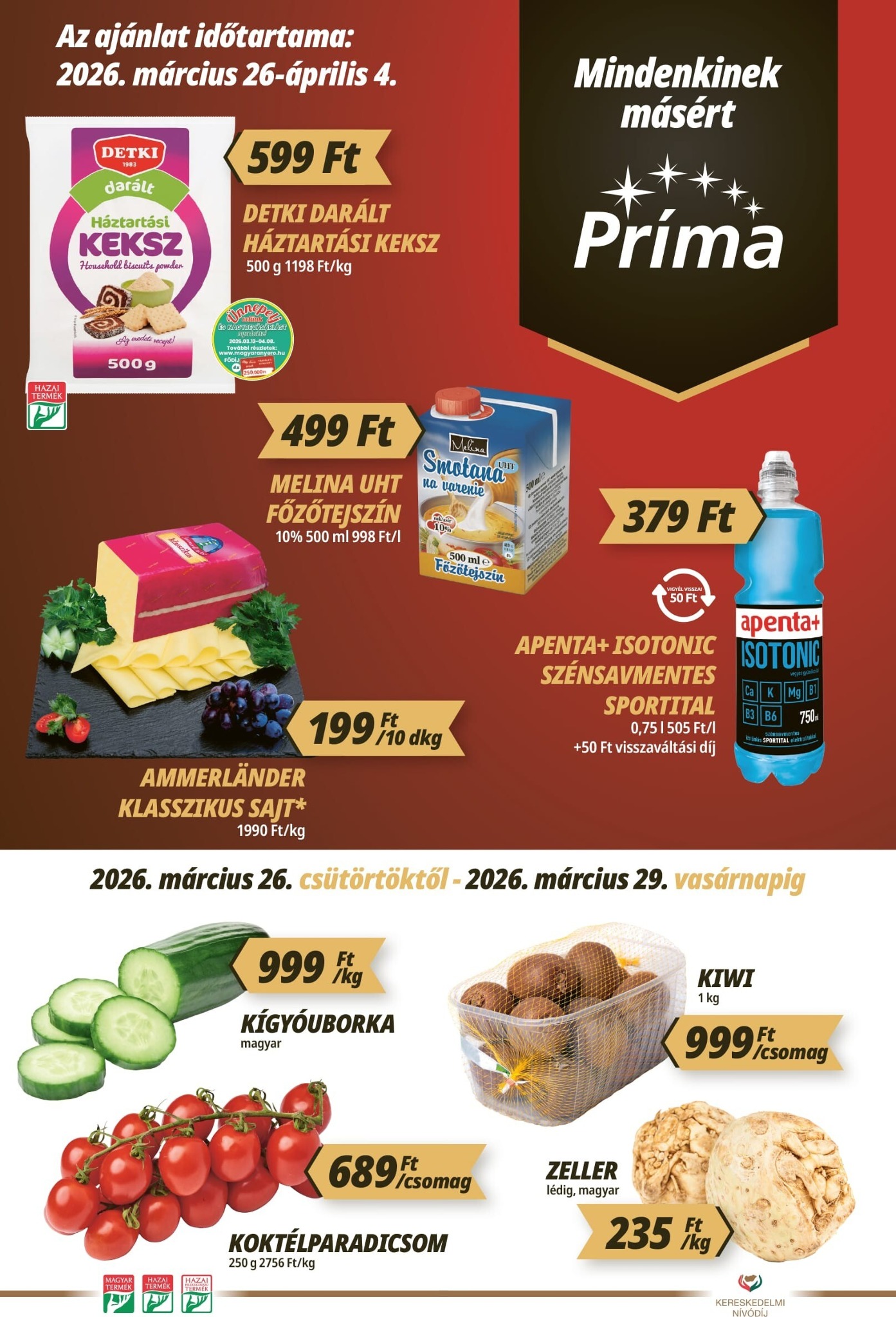 prima - Príma akciós újság, érvényes 2026.03.26. - 2026.04.04.