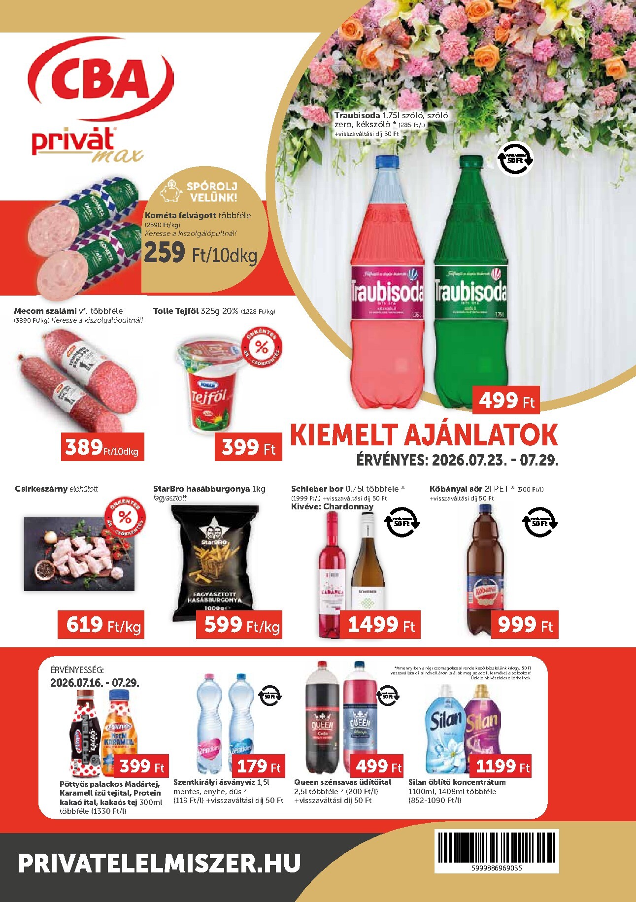privat-elelmiszer - A jövőbeli Privát Max akciós újság csütörtöktől 2026.07.23.-tól szerdától 2026.07.29.-ig érvényes.