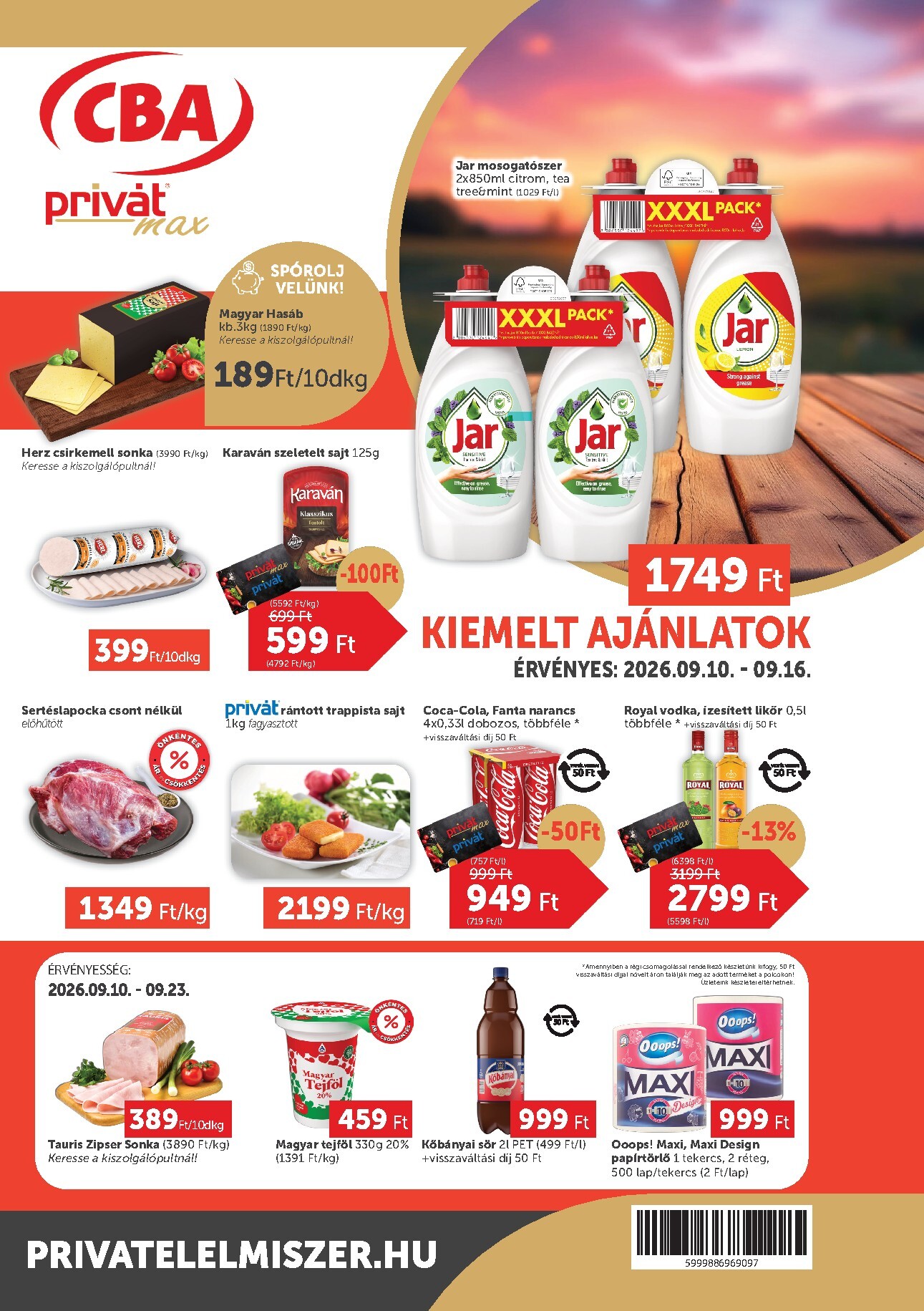 privat-elelmiszer - A jövőbeli Privát Max akciós újság csütörtöktől 2026.09.10.-tól szerdától 2026.09.16.-ig érvényes.