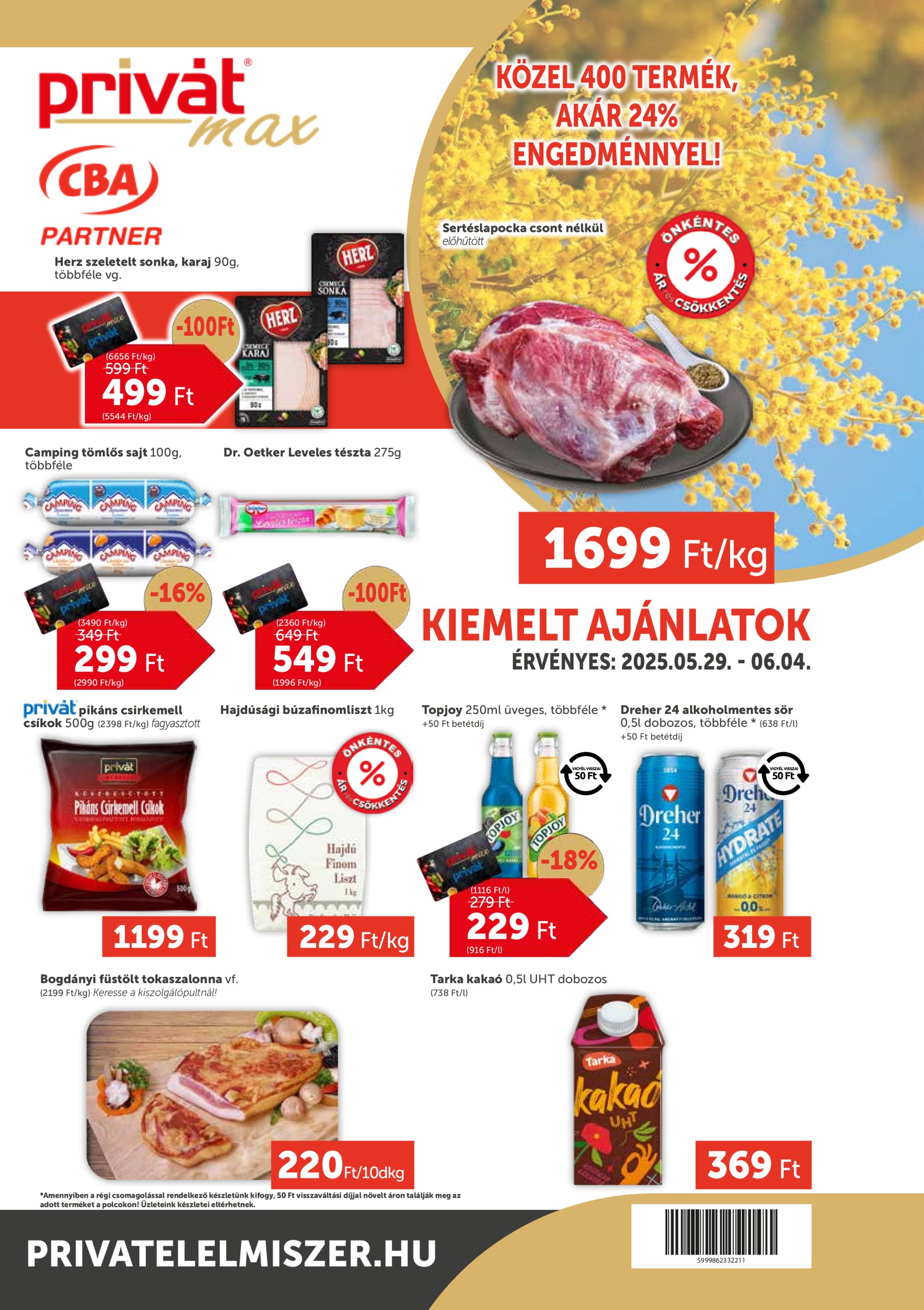 privat-elelmiszer - Privát Max akciós újság, érvényes 05.29. - 06.04.