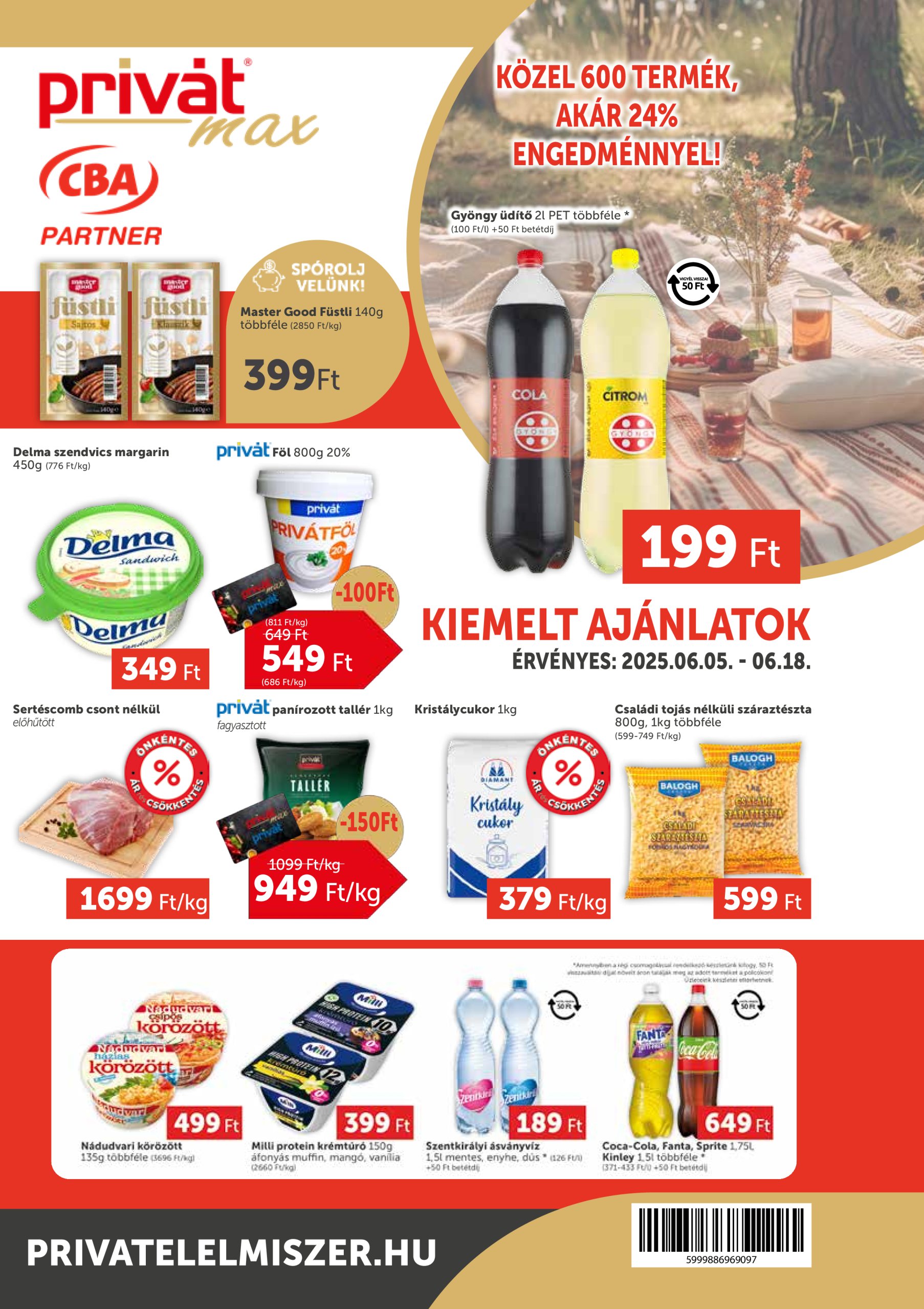 privat-elelmiszer - Privát Max akciós újság, érvényes 06.05. - 06.18.