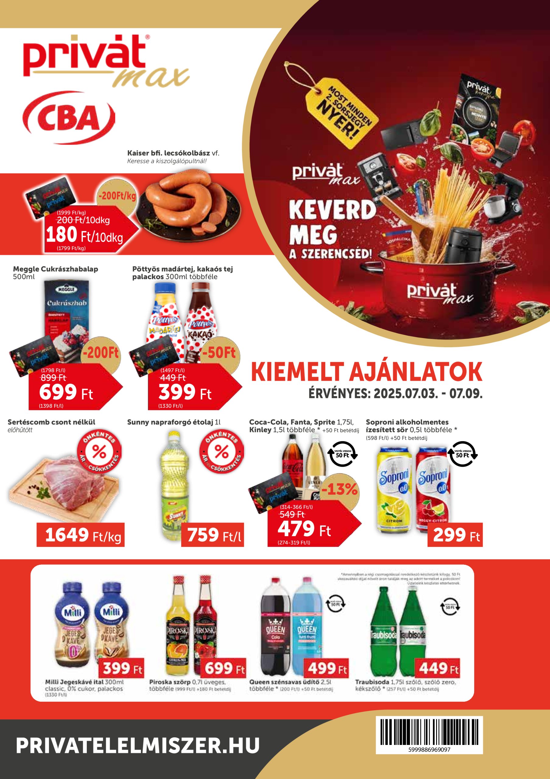 privat-elelmiszer - Privát Max akciós újság, érvényes 07.03. - 07.09.