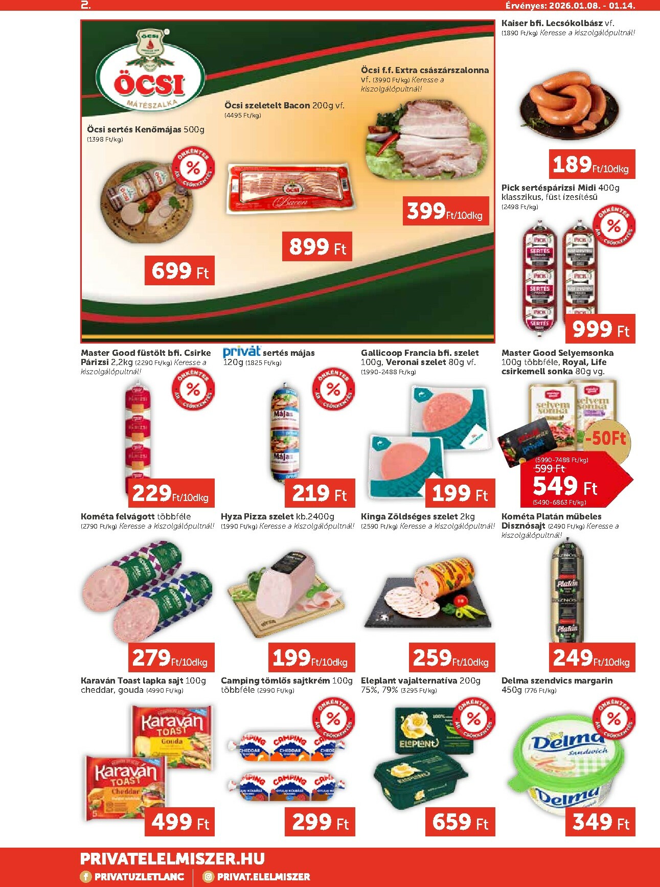 privat-elelmiszer - Privát Max akciós újság, érvényes 01.08. - 01.14. - page: 2