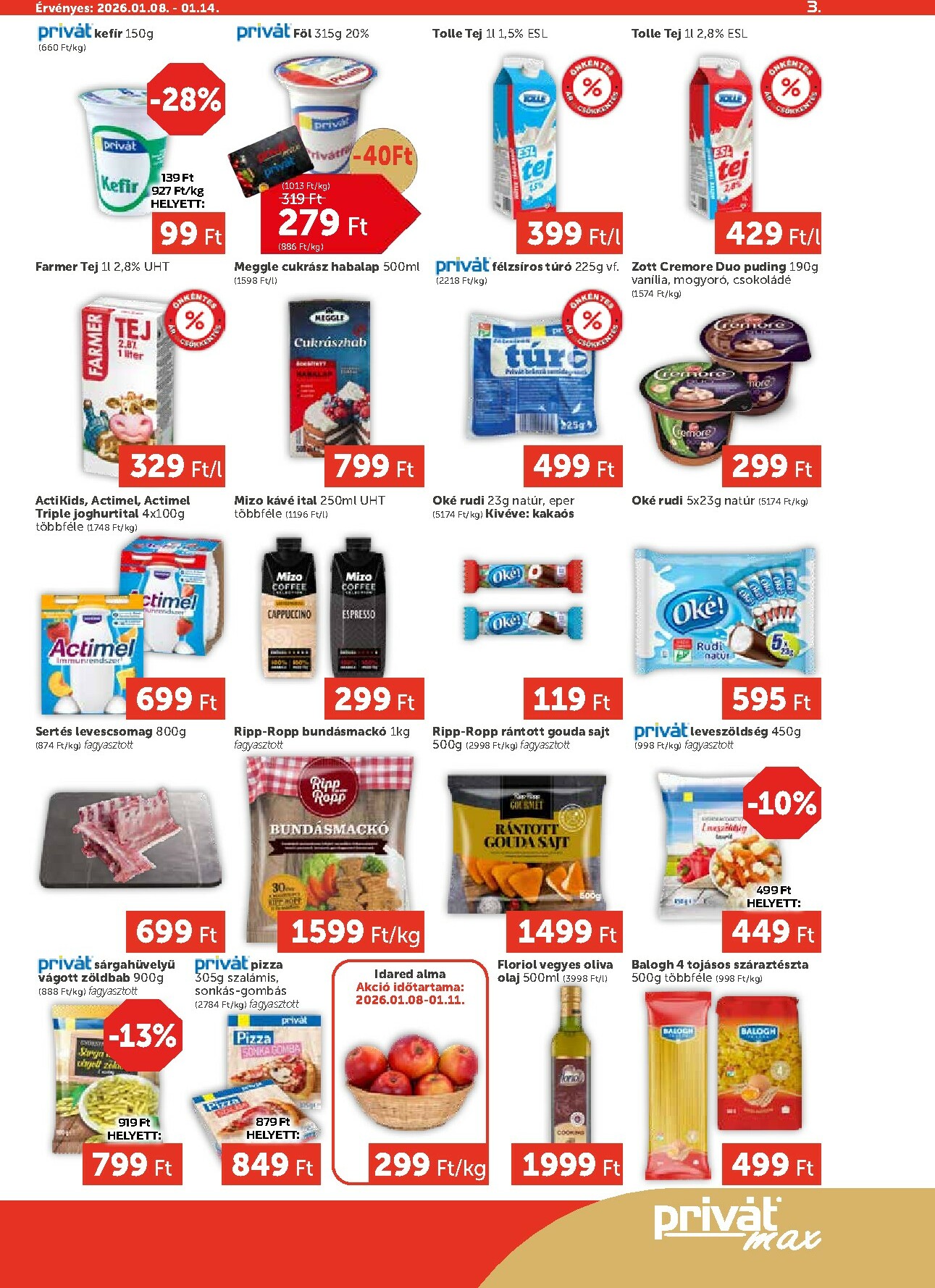 privat-elelmiszer - Privát Max akciós újság, érvényes 01.08. - 01.14. - page: 3