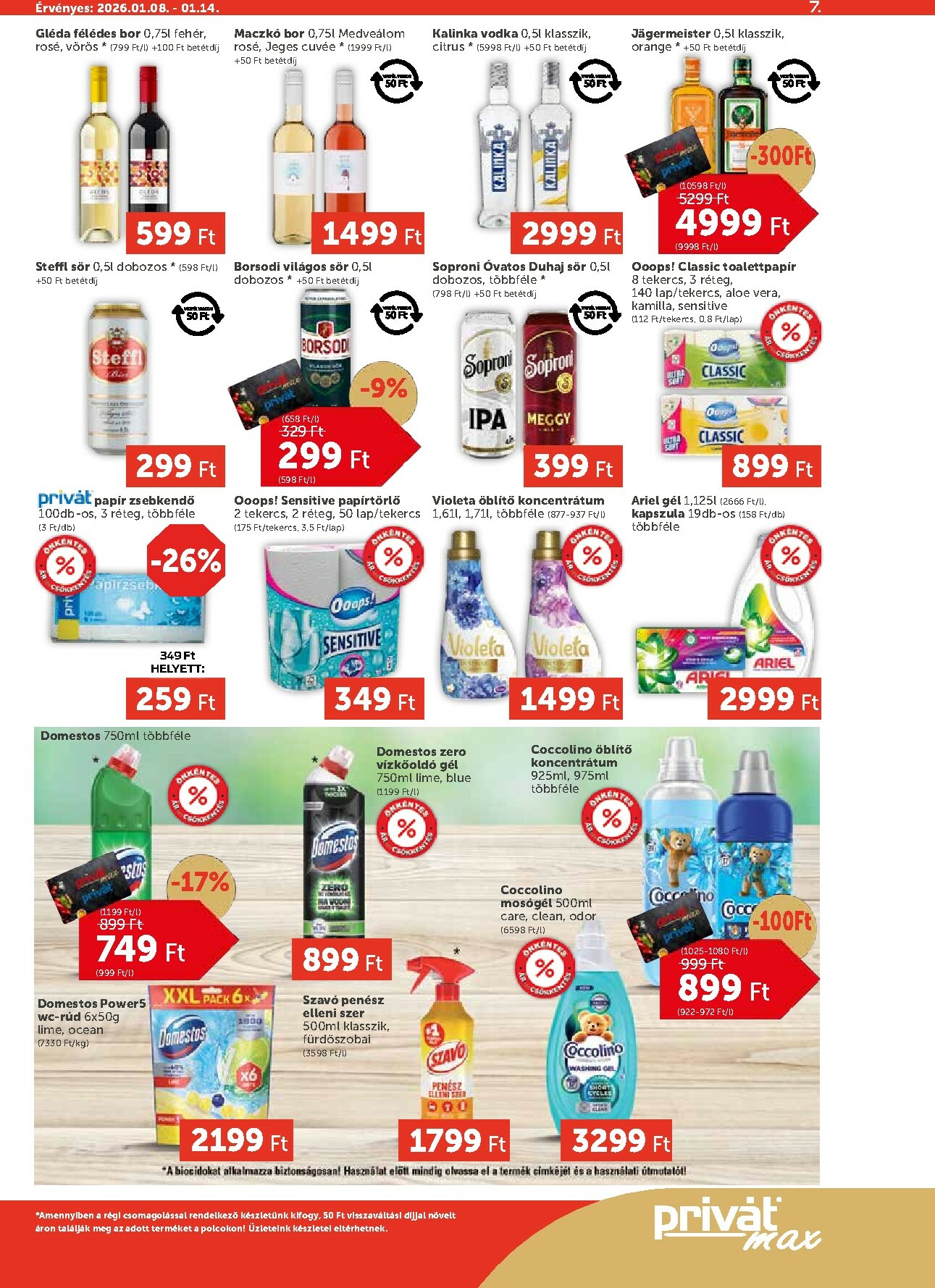 privat-elelmiszer - Privát Max akciós újság, érvényes 01.08. - 01.14. - page: 7