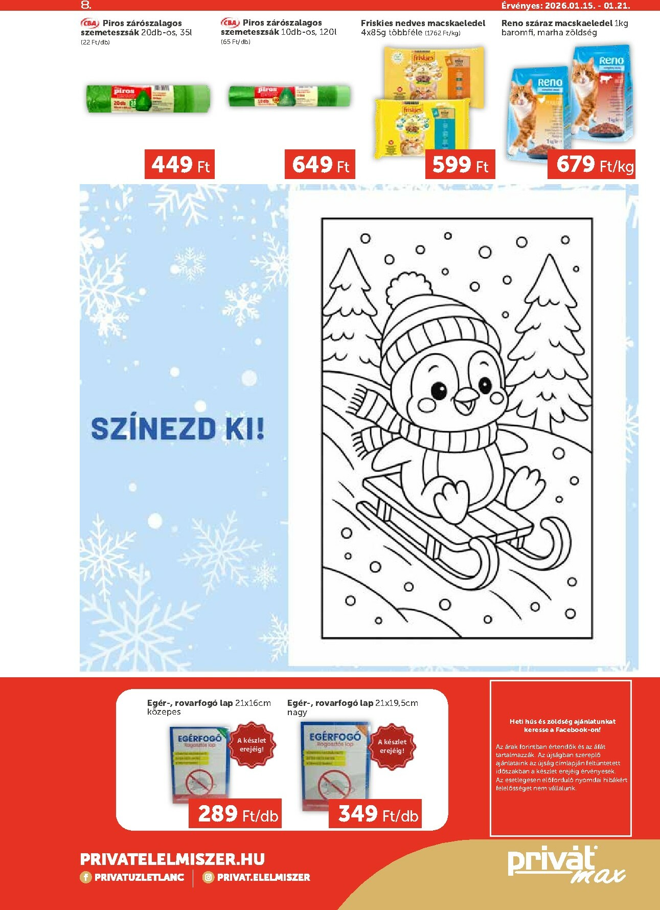 privat-elelmiszer - Privát Max akciós újság, érvényes 01.15. - 01.21. - page: 8