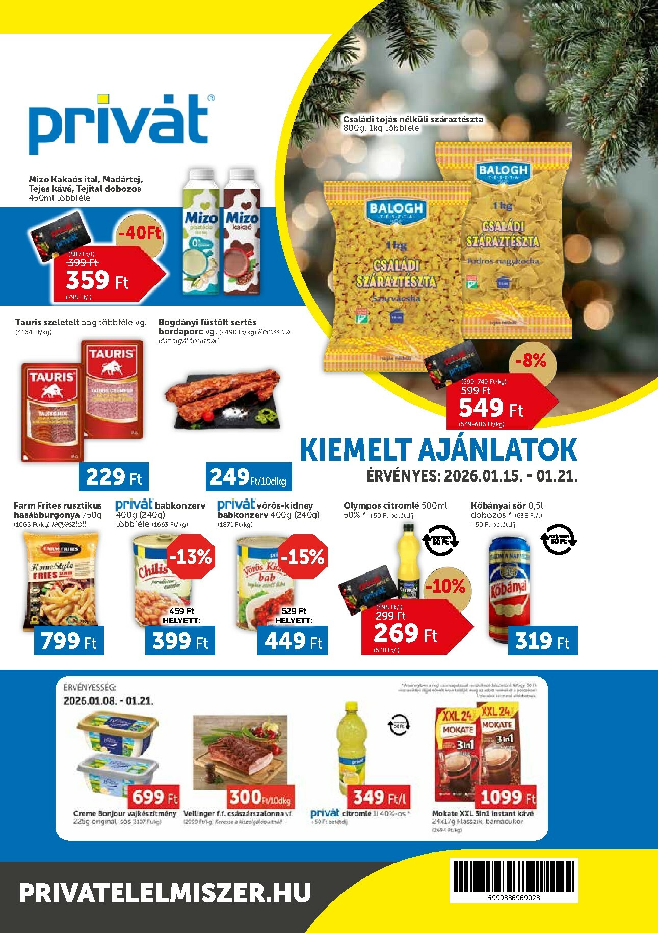 privat-elelmiszer - Privát akciós újság, érvényes 01.15. - 01.21.