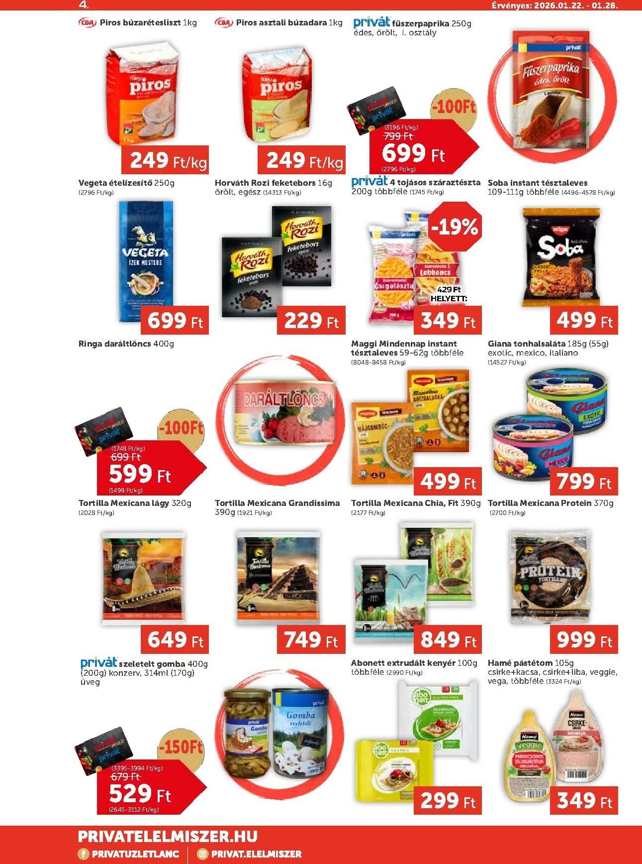 privat-elelmiszer - Privát Max akciós újság, érvényes 01.22. - 01.28. - page: 4