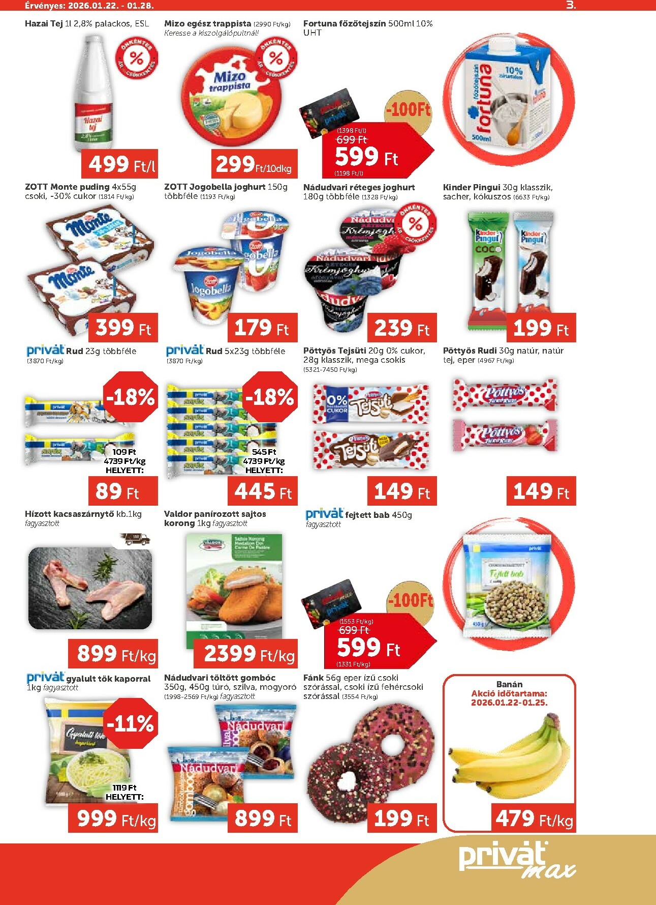 privat-elelmiszer - Privát Max akciós újság, érvényes 01.22. - 01.28. - page: 3