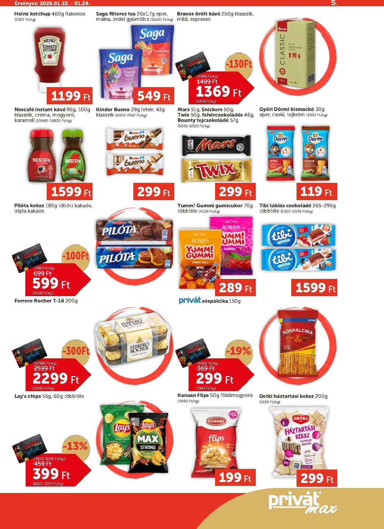 privat-elelmiszer - Privát Max akciós újság, érvényes 01.22. - 01.28. - page: 5