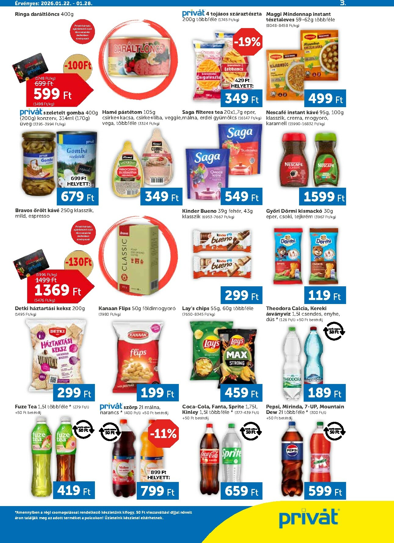 privat-elelmiszer - Privát akciós újság, érvényes 01.22. - 01.28. - page: 3