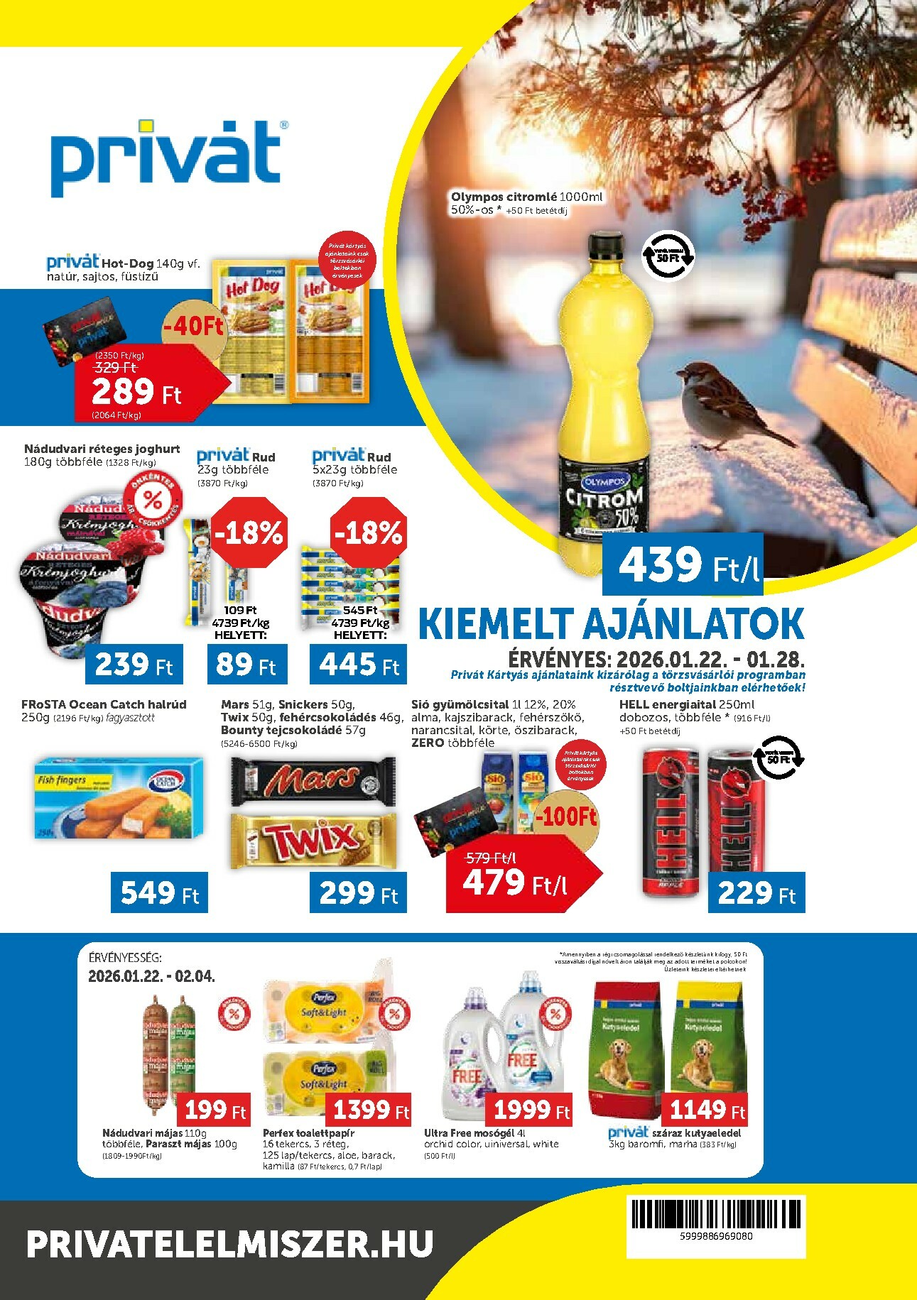 privat-elelmiszer - Privát akciós újság, érvényes 01.22. - 01.28.