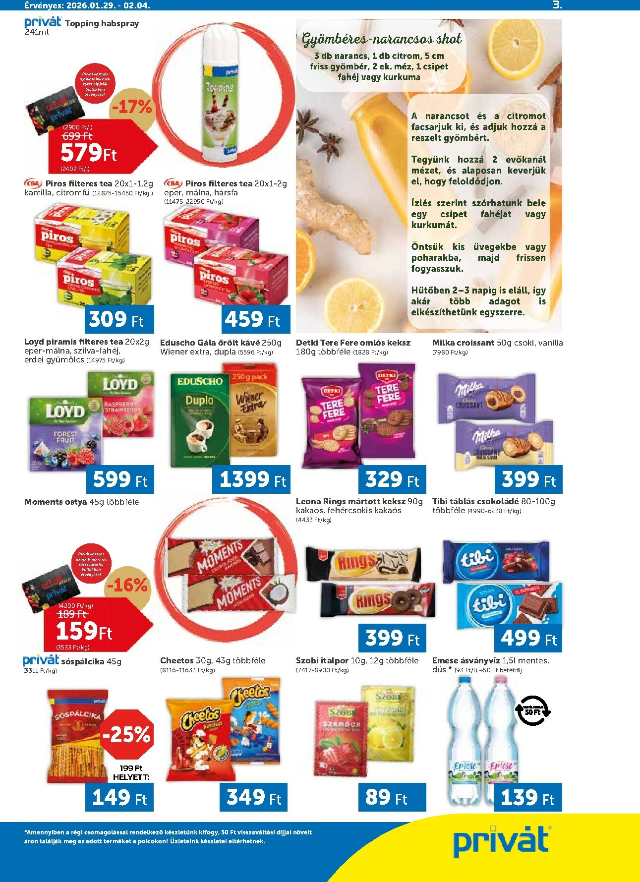 privat-elelmiszer - Privát akciós újság, érvényes 01.29. - 02.04. - page: 3