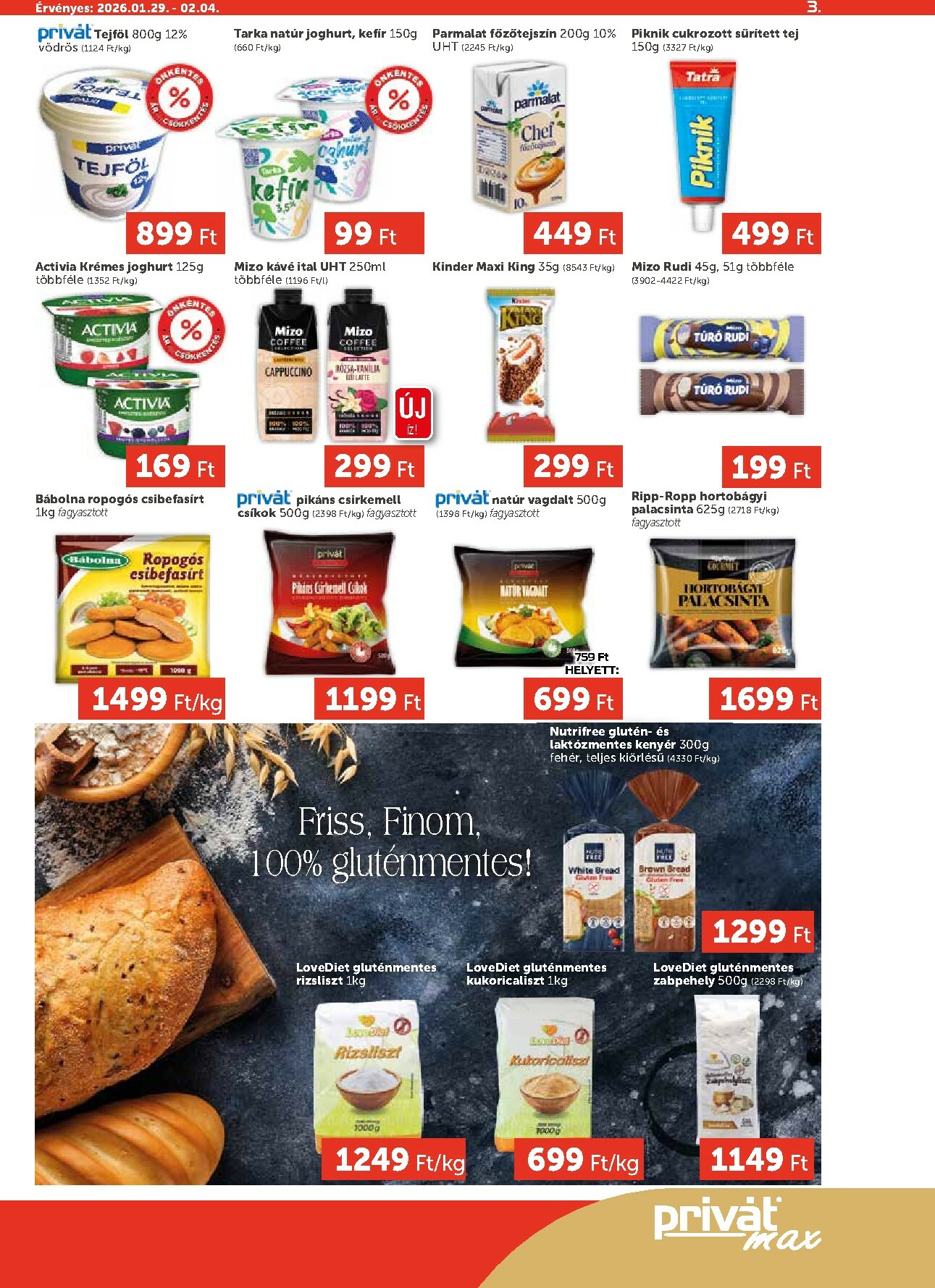 privat-elelmiszer - Privát Max akciós újság, érvényes 01.29. - 02.04. - page: 3