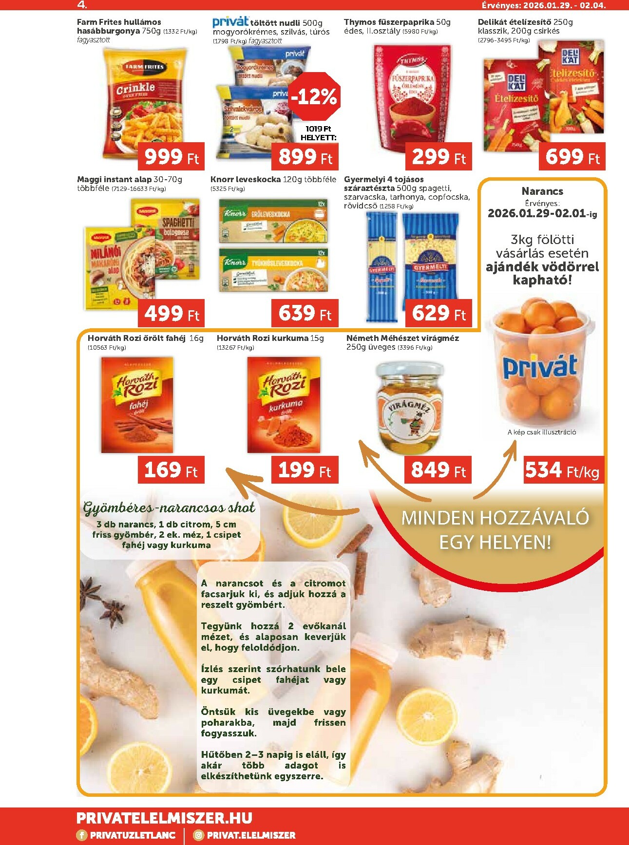 privat-elelmiszer - Privát Max akciós újság, érvényes 01.29. - 02.04. - page: 4