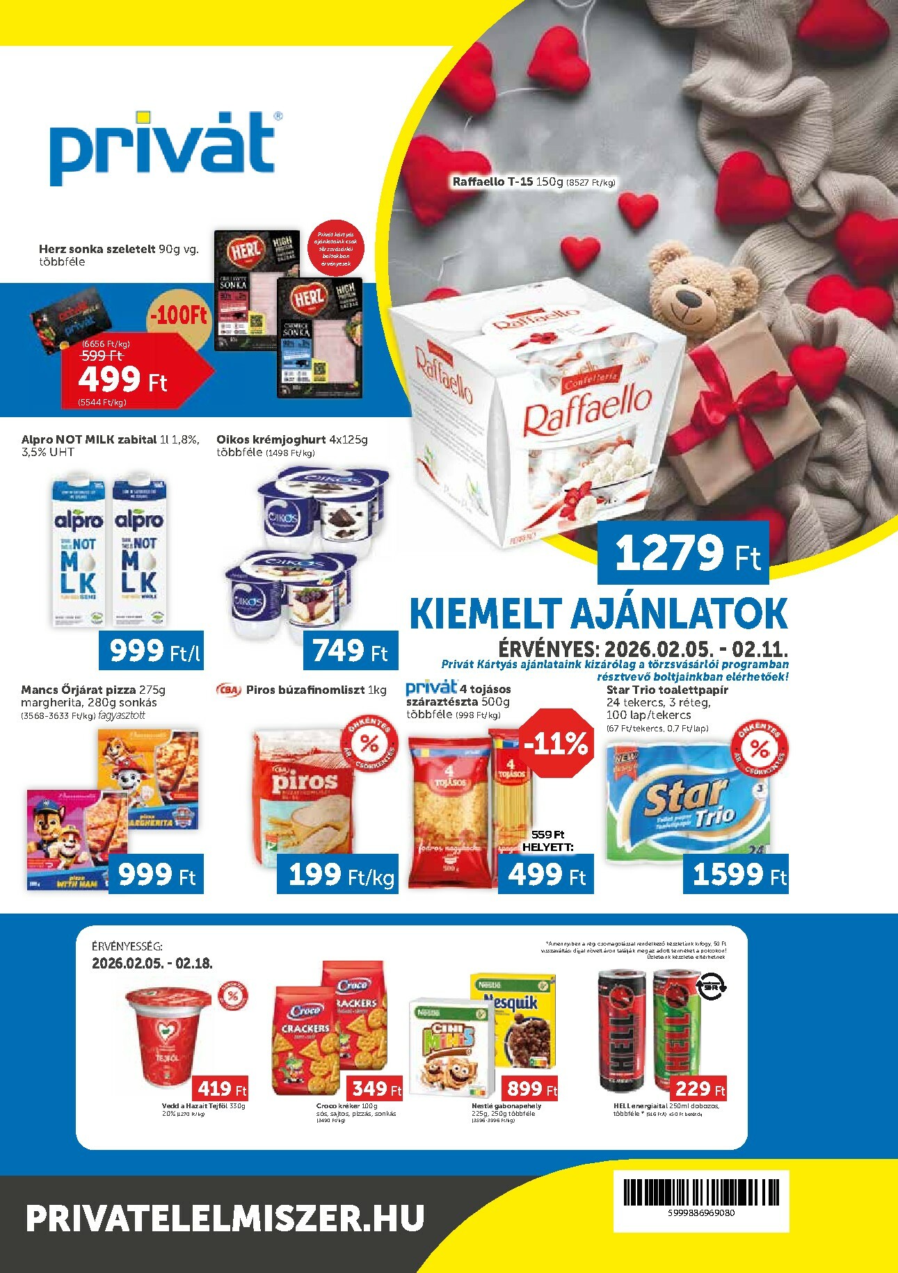 privat-elelmiszer - Privát akciós újság, érvényes 2026.02.05. - 2026.02.11.