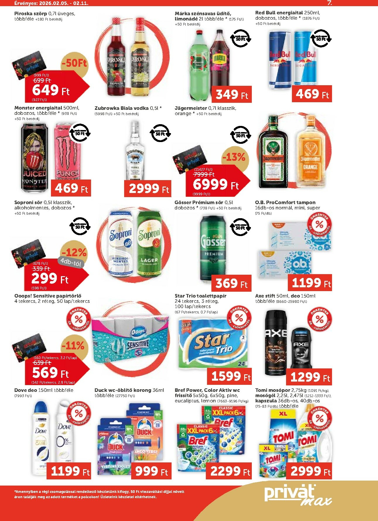 privat-elelmiszer - Privát Max akciós újság, érvényes 2026.02.05. - 2026.02.11. - page: 7